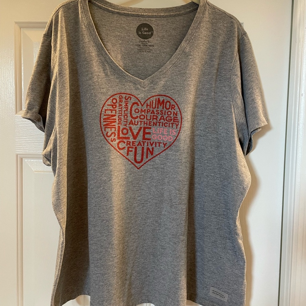 Life is Good Womens 3X Crusher V-neck.